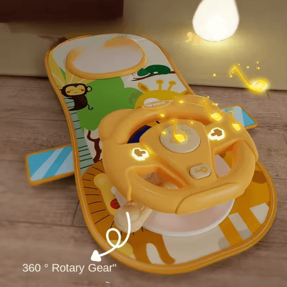 Interactive Baby Steering Wheel Toy with Lights, Sounds & Driving Fun