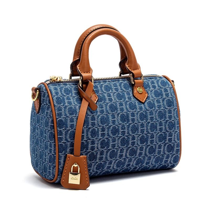 Womens Cowboy Splicing Pillow Bag Casual Party Shoulder Handbag