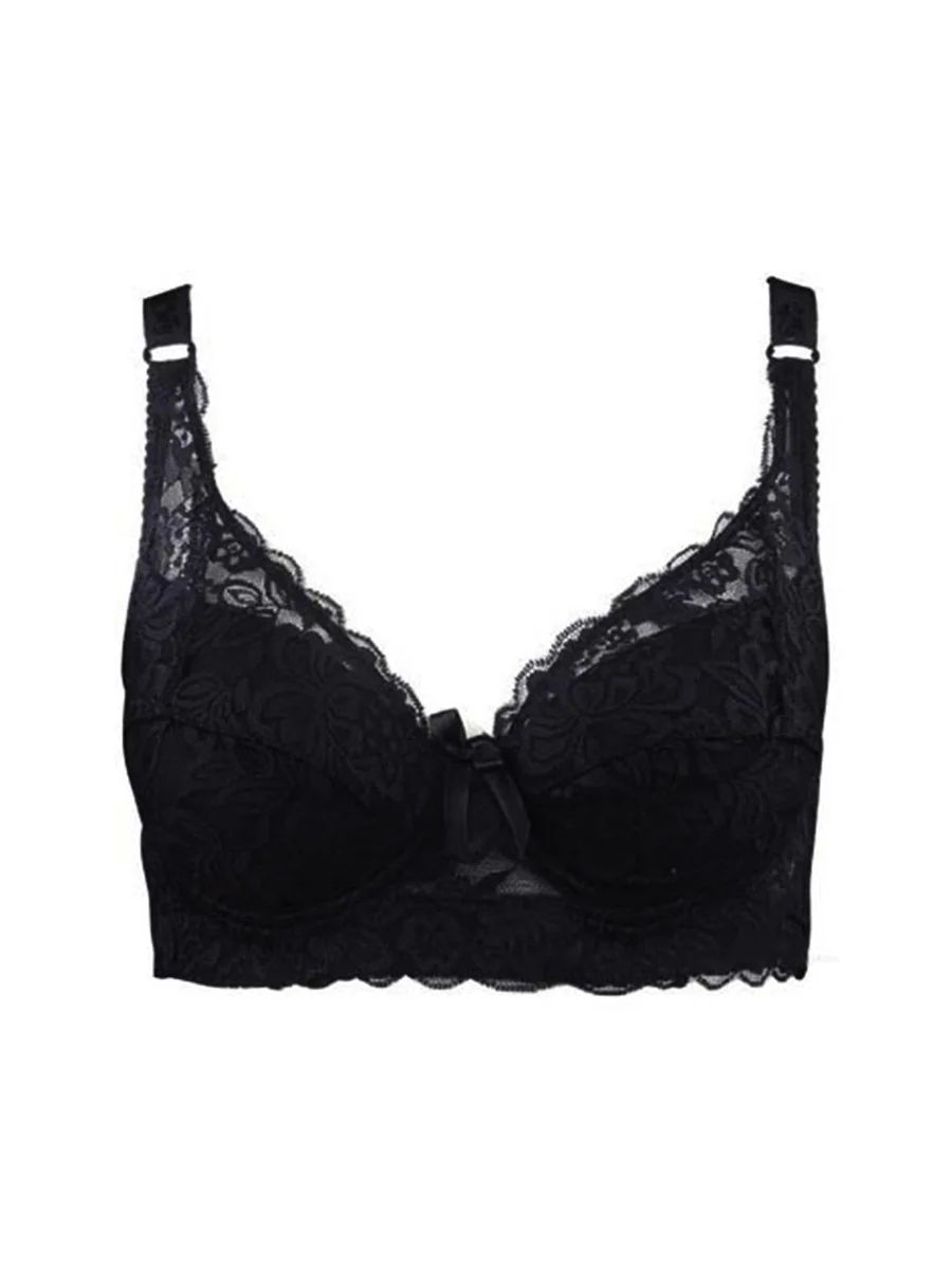 ElegantLift Full Coverage Wireless Lace Bra for Plus Size Women