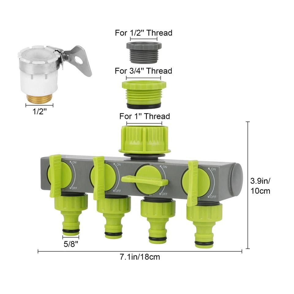 Way Garden Hose Connector, Outlets Splitter Y Shape, Water Pipe Adaptor for Outdoor Irrigation Tasks