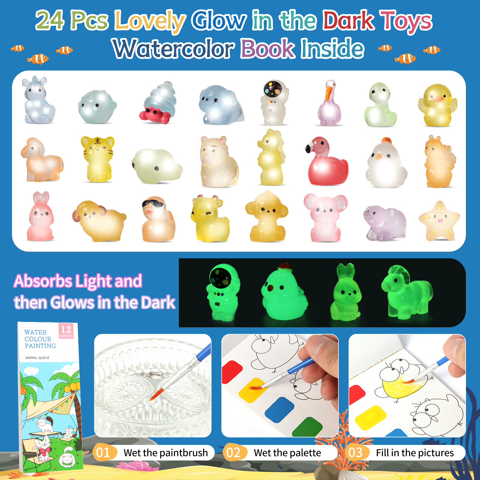 Bath Bombs for Kids with Toy Inside, Natural and Organic Bubble Bath Bombs, Glow-in-the-Dark Surprise Inside