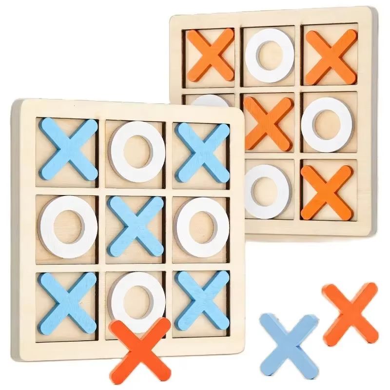 Mini montessori wooden chess game for Kids (Portable Brain-Training Board)