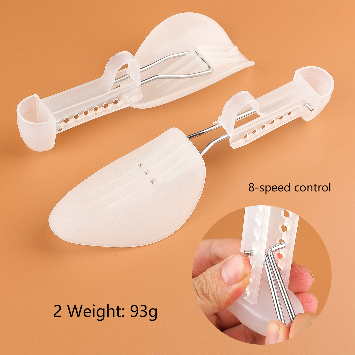 Adjustable Plastic Shoe Tree Shaper Shapes, Brand New High Quality Pair for Women, Men, Unisex Fashion, Black Shoe Tree