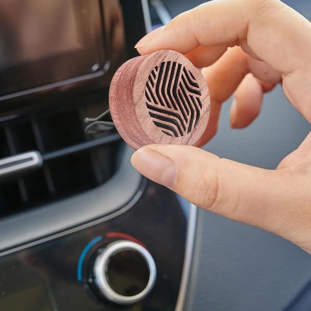Hand-Carved Rosewood Essential Oil Car Diffuser & Aromatherapy Clip