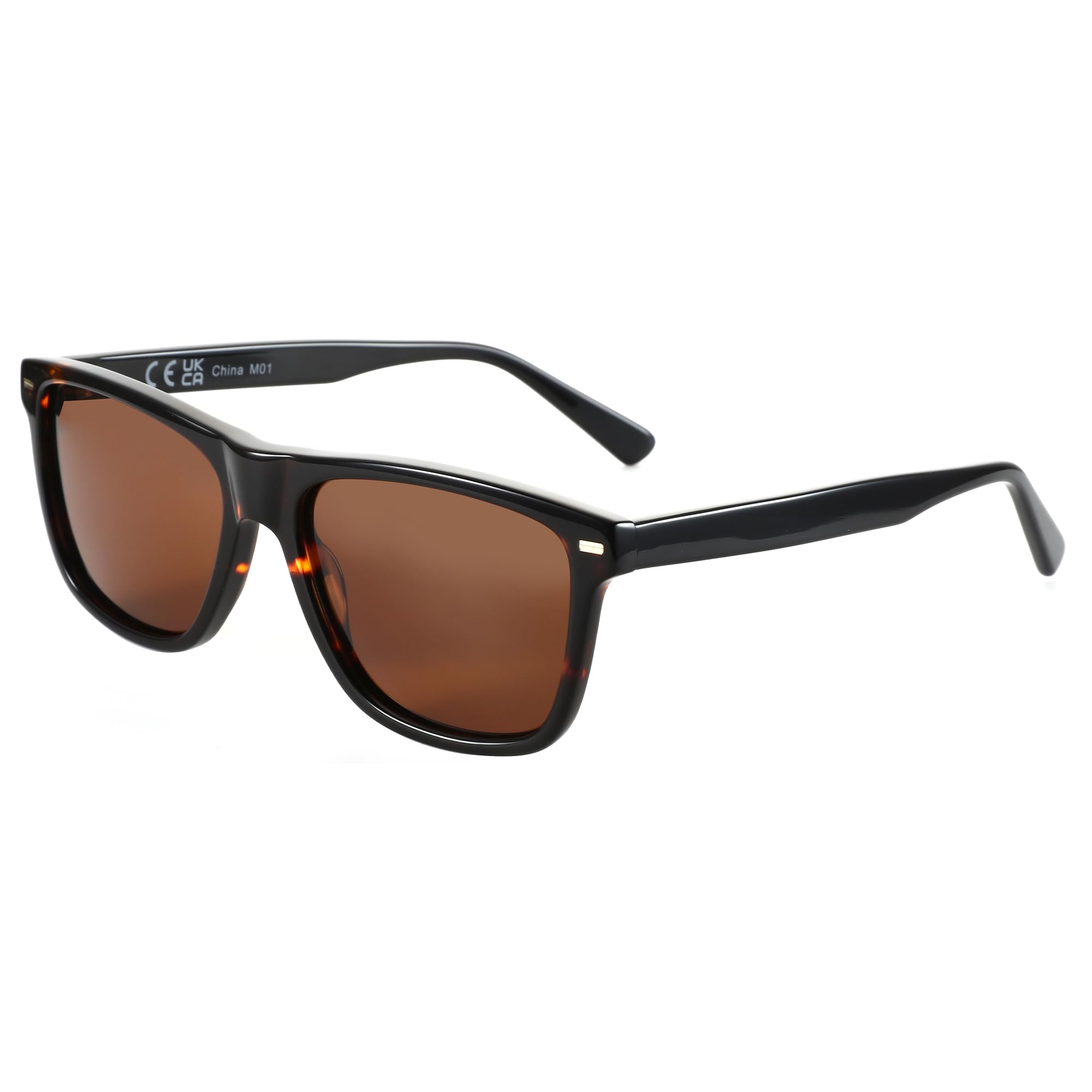 Retro Square Polarized Sunglasses for Men Lightweight Driving Shades
