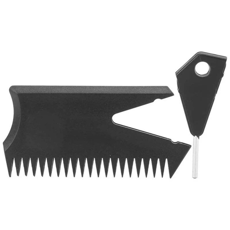 Premium Surfboard Wax Scraper & Comb with Keychain Detachable SUP Wax Remover Tool