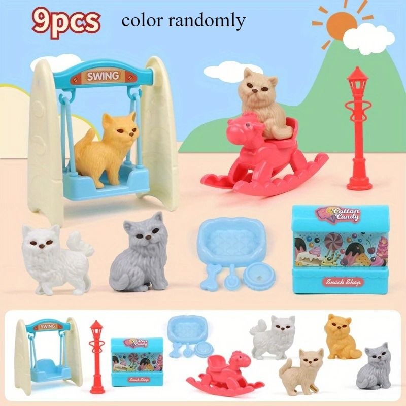 Mini Pet Puppy Cage & Dog Doll Play Set