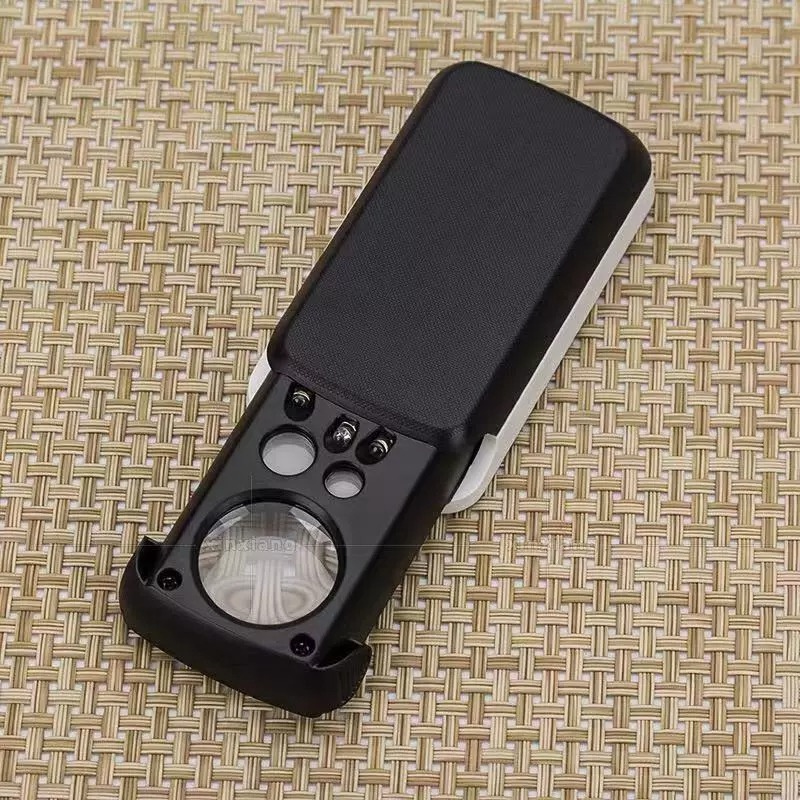 30X 60X 90X Pockets magnifying magnifier jeweler eye glass loupe loop LED light