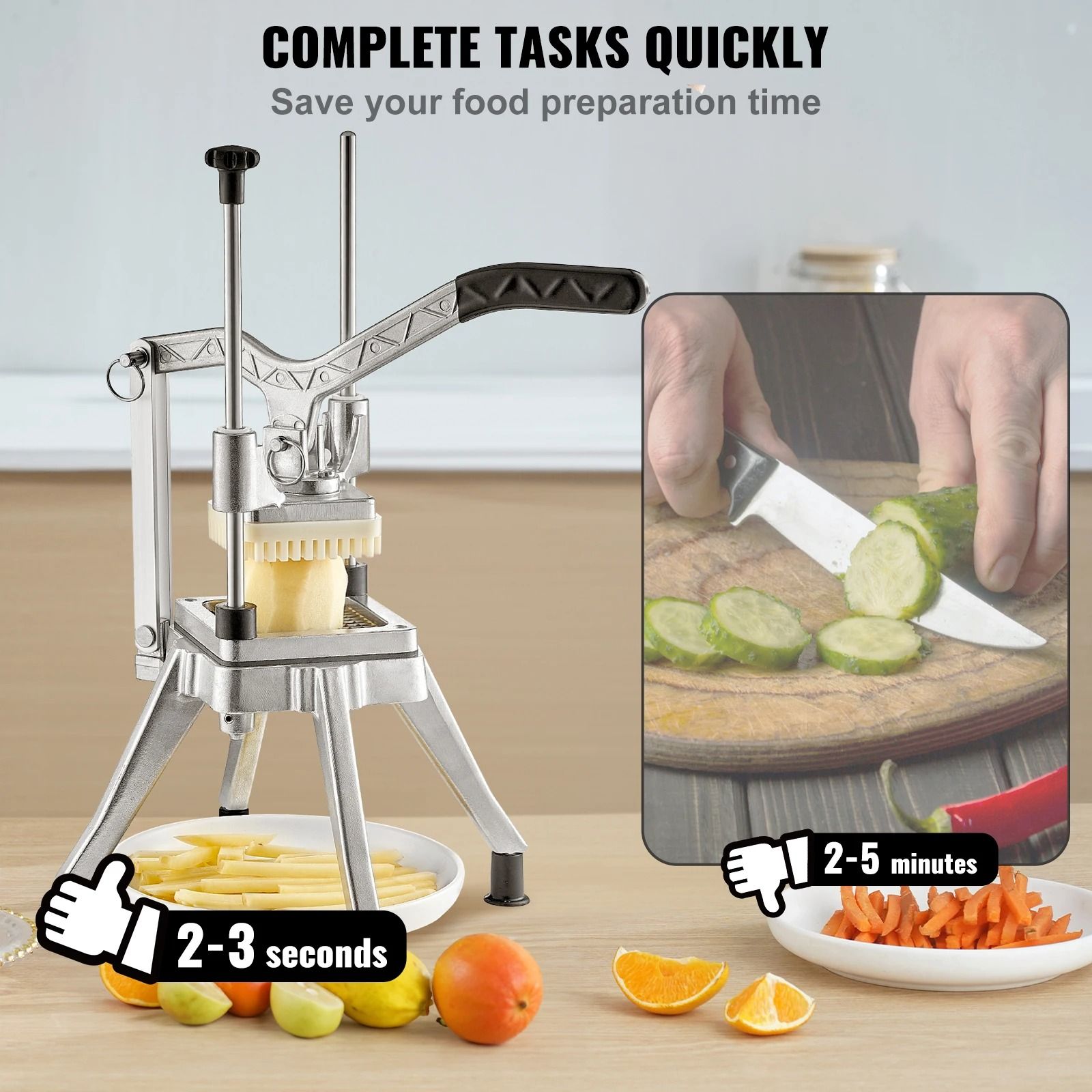 Commercial Heavy-Duty Vegetable & Fruit Dicer | Stainless Steel Food Slicer