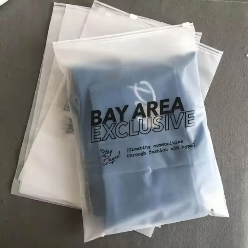 Customized Logo Frosted Zipper Bags – 50 Pcs Professional Packaging