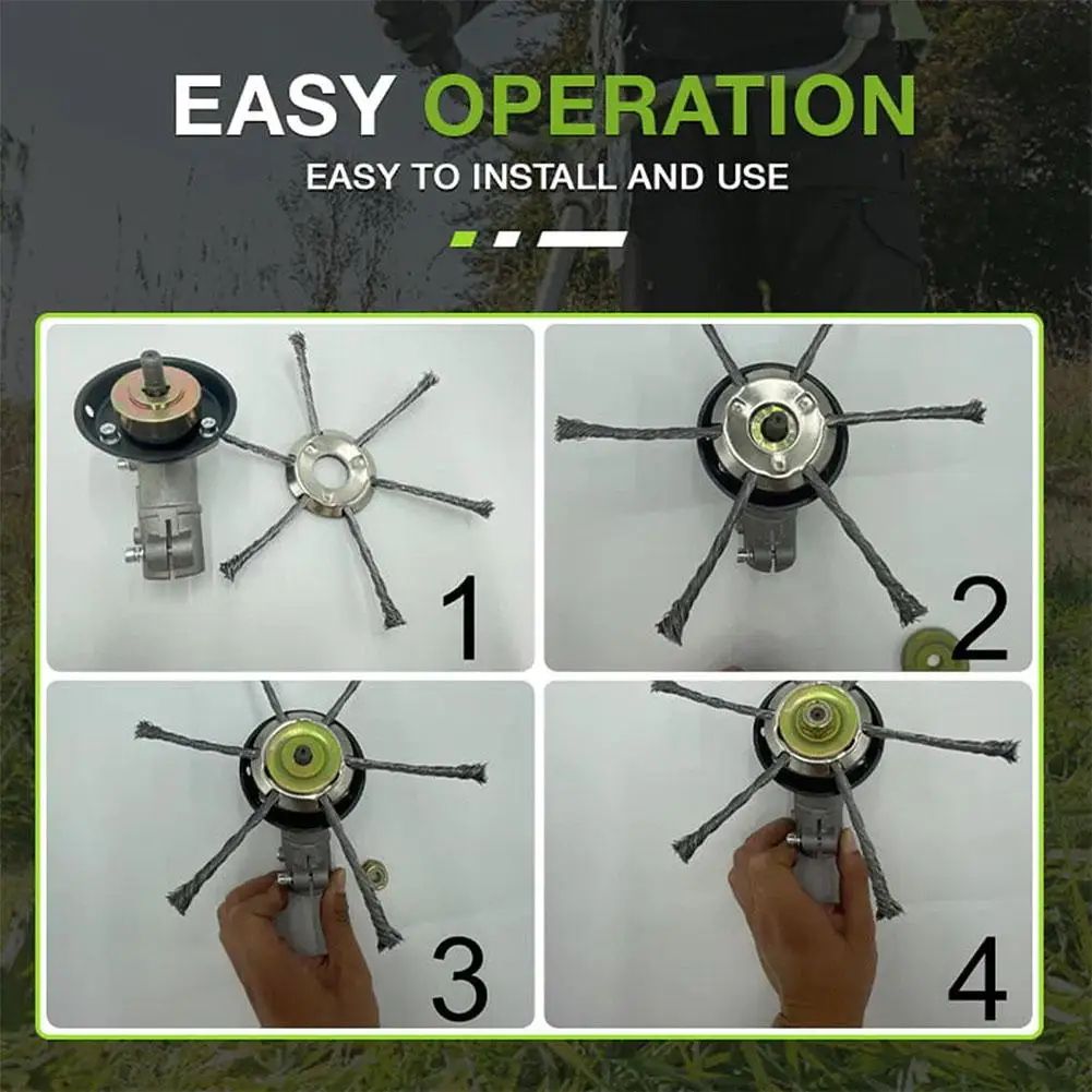 Steel Wire Wheel Weed Brush Trimmer Head