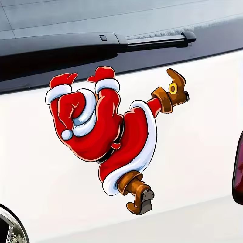 FestiveJoy Santa Bathroom Toilet Sticker