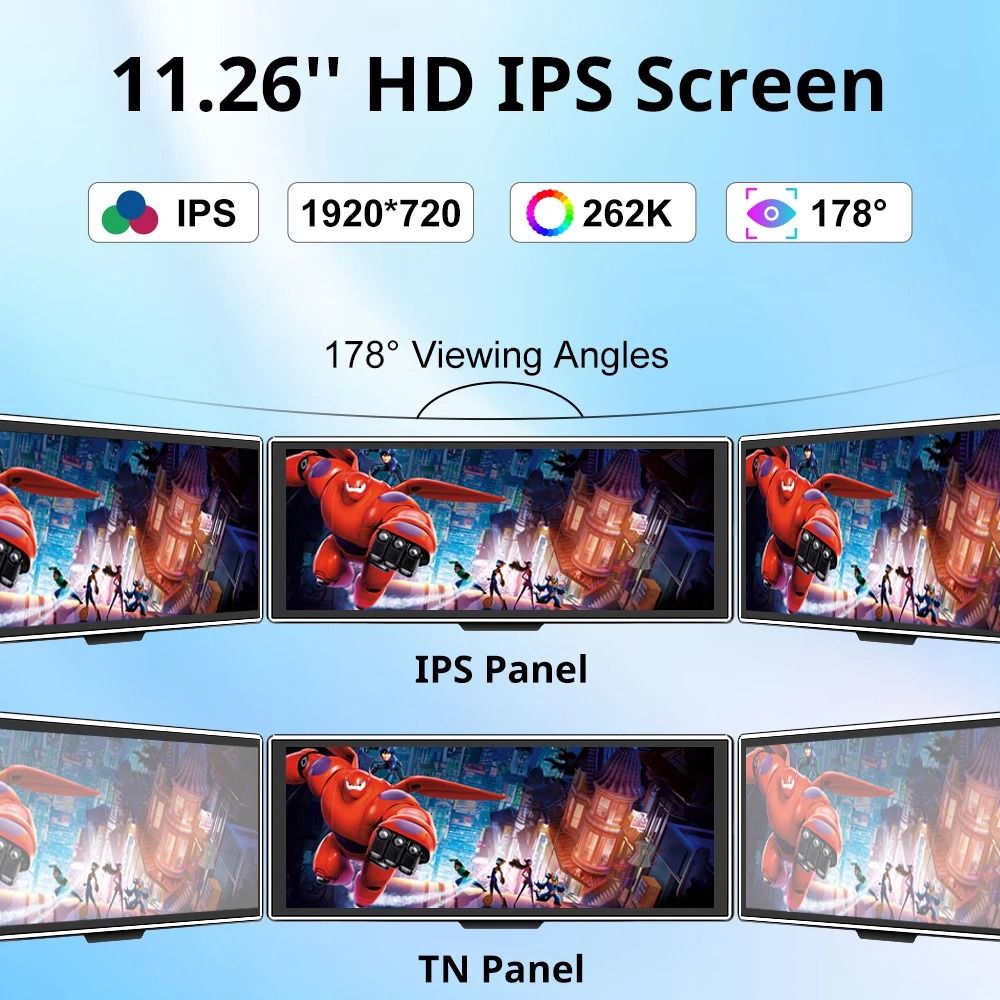 11.26 Inch Touchscreen Car Multimedia Video Player with Dual Lens DVR and Wireless CarPlay