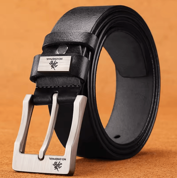 UrbanCraft Mens Genuine Leather Belt with Classic Buckle for Jeans and Business Wear