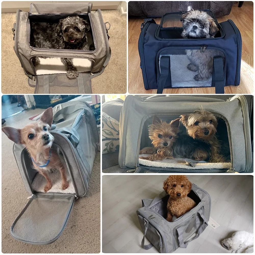 Dog Carrier Bag Soft Side Travel Backpack