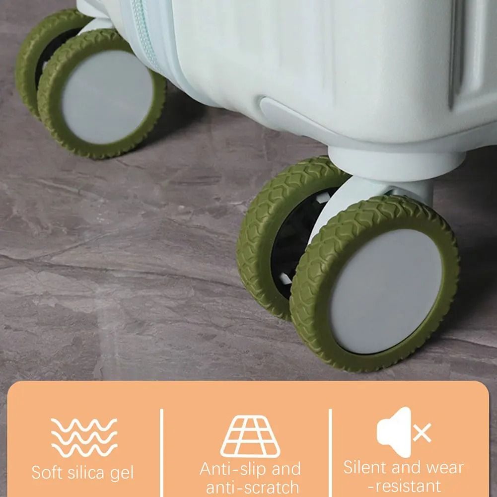 Silicone Luggage Wheel Covers – Noise Reducing and Protective Travel Wheel Guards