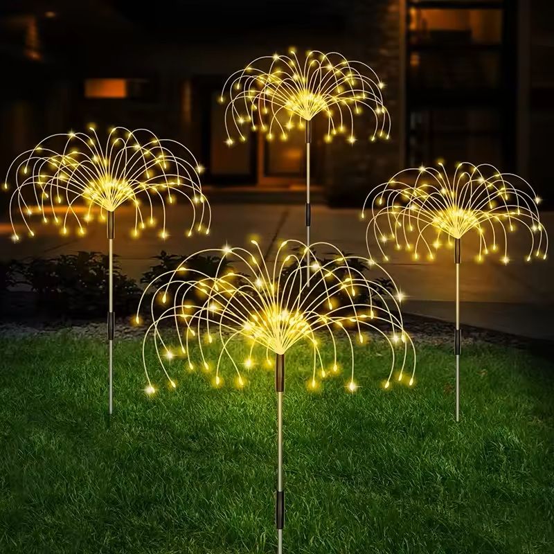 Solar Firework Stake Lights for Outdoor Garden and Pathway Decor