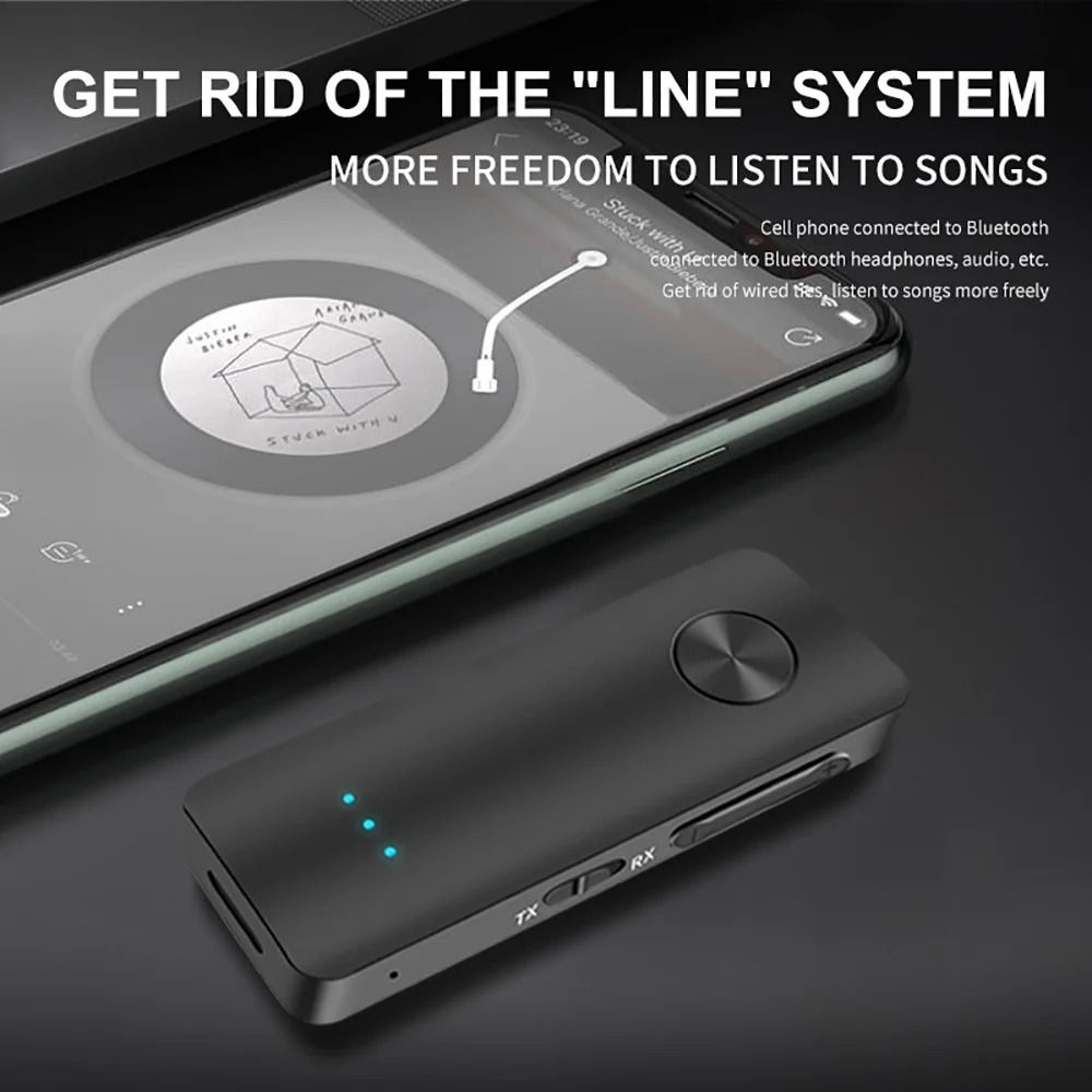 High-Fidelity Bluetooth 5.3 Wireless Audio Transceiver and 2-in-1 Car Adapter