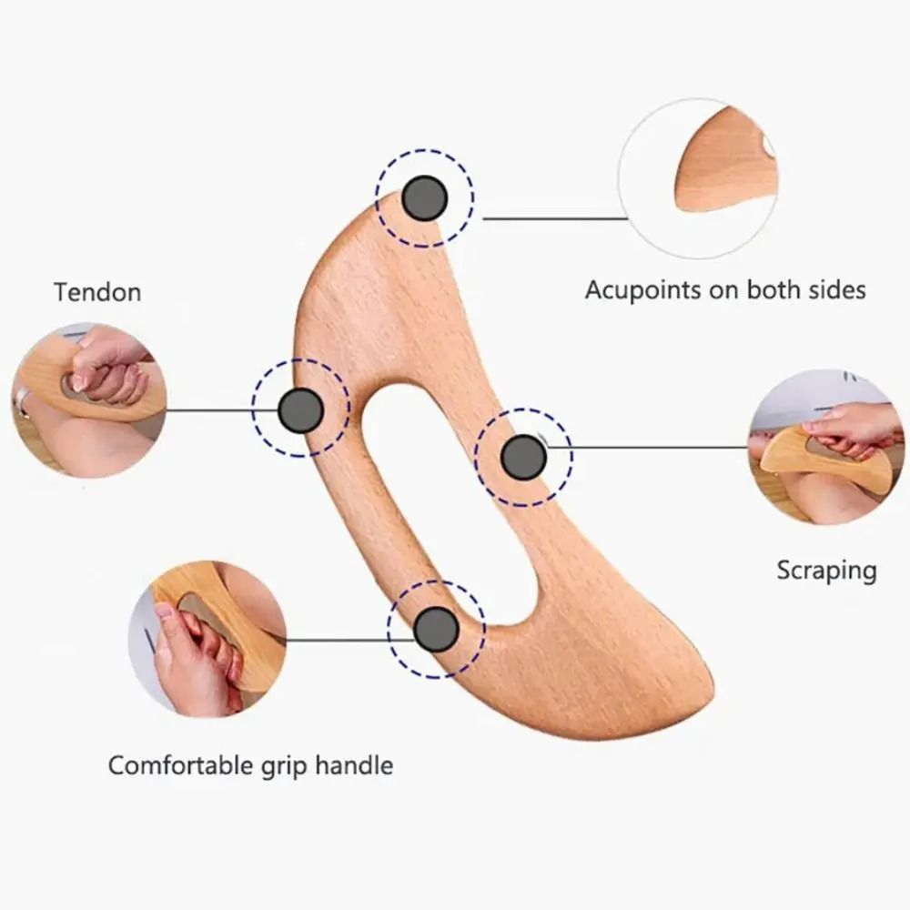 Wooden Gua Sha Body Massage Scraping Tool