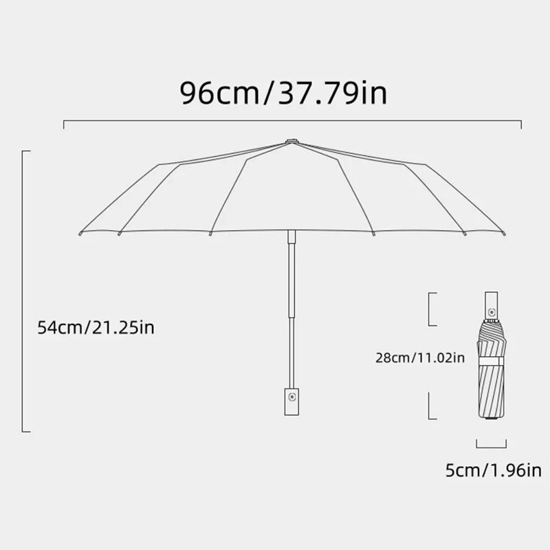 Large Automatic Windproof Travel Umbrella Waterproof Sun and Rain Protection
