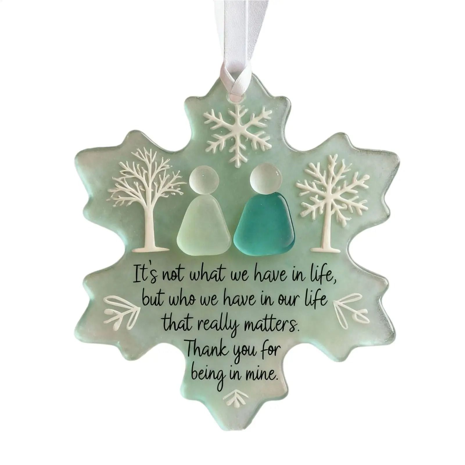 Clear Acrylic Snowflake Ornament Pendant for Holiday Decor