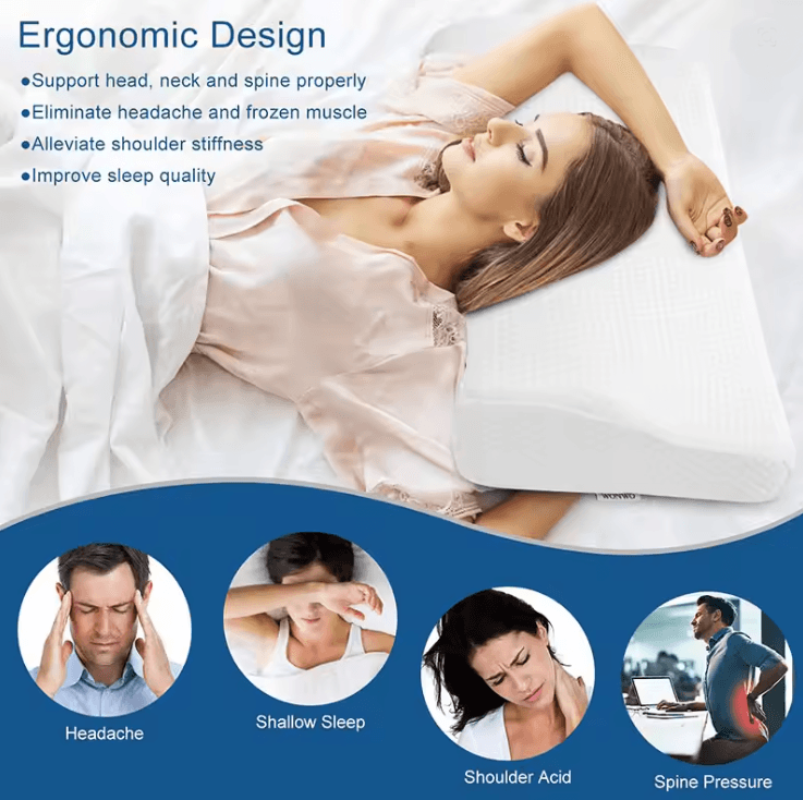 Orthopedic Memory Foam Cervical Pillow for Neck and Shoulder Support