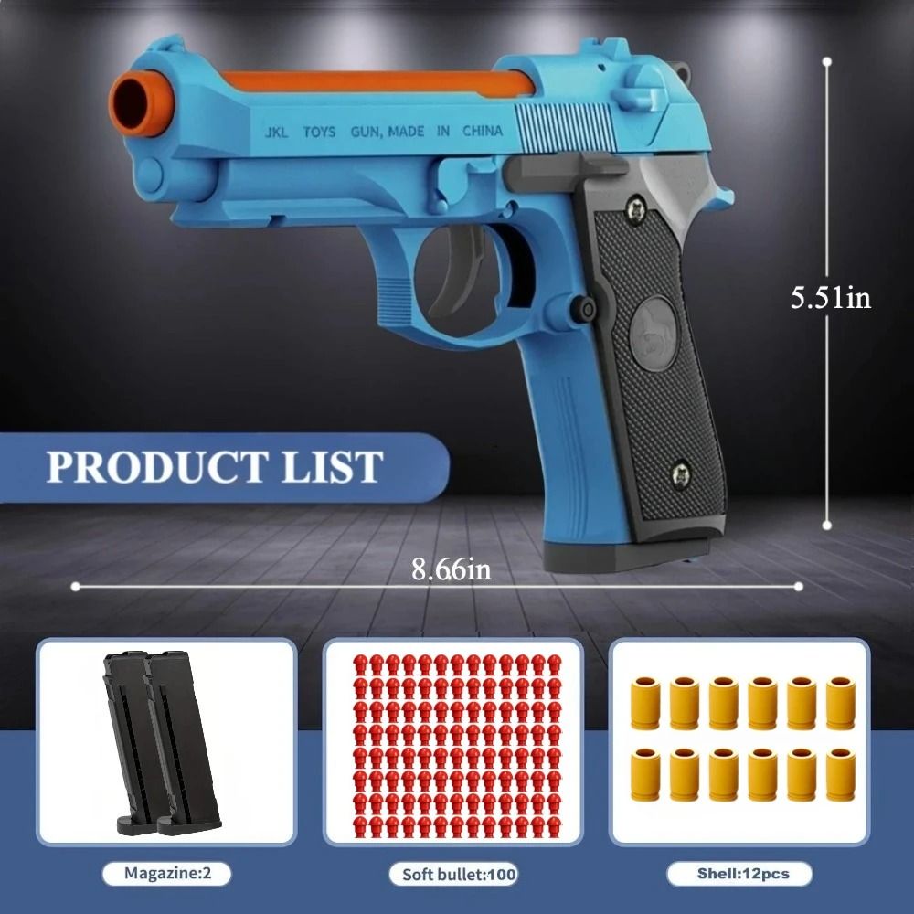SIG17 Shell Ejecting Soft Bullet Toy Pistol with Blowback Action