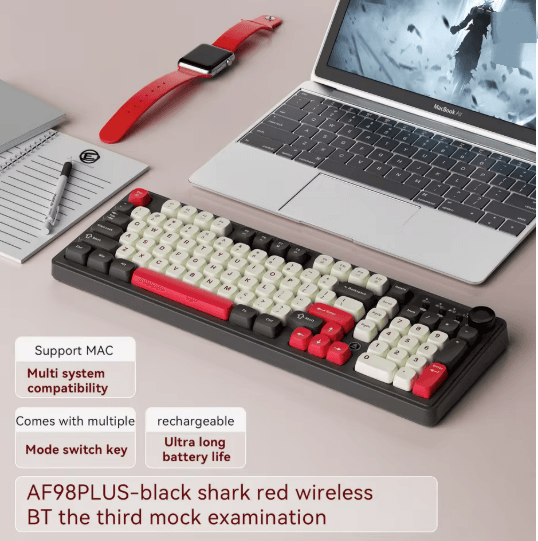 AJAZZ AF98 Wireless RGB Mechanical Feel Keyboard with Three Mode Connectivity