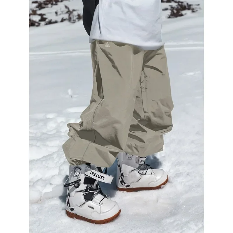 Professional Waterproof Ski Pants, Men's and Women's Snowboard Pants, Loose Fit, Wear Resistant for All Mountain Use