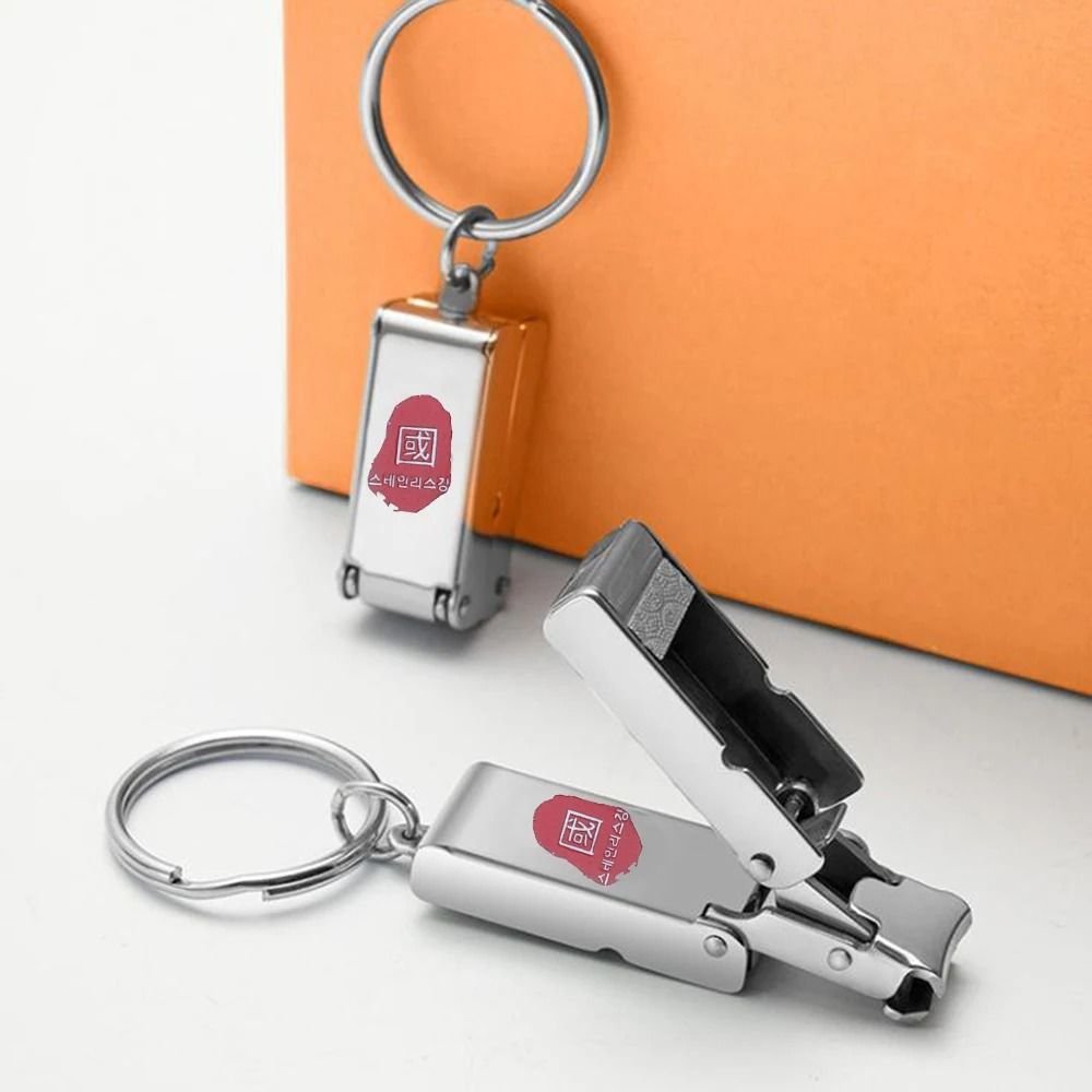 Stainless Steel Folding Pocket Nail Clipper Keychain