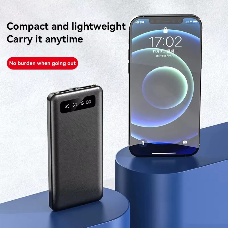 High Capacity Power Bank, Super Fast Charging Battery, Digital Display for iPhone Samsung Huawei Xiaomi