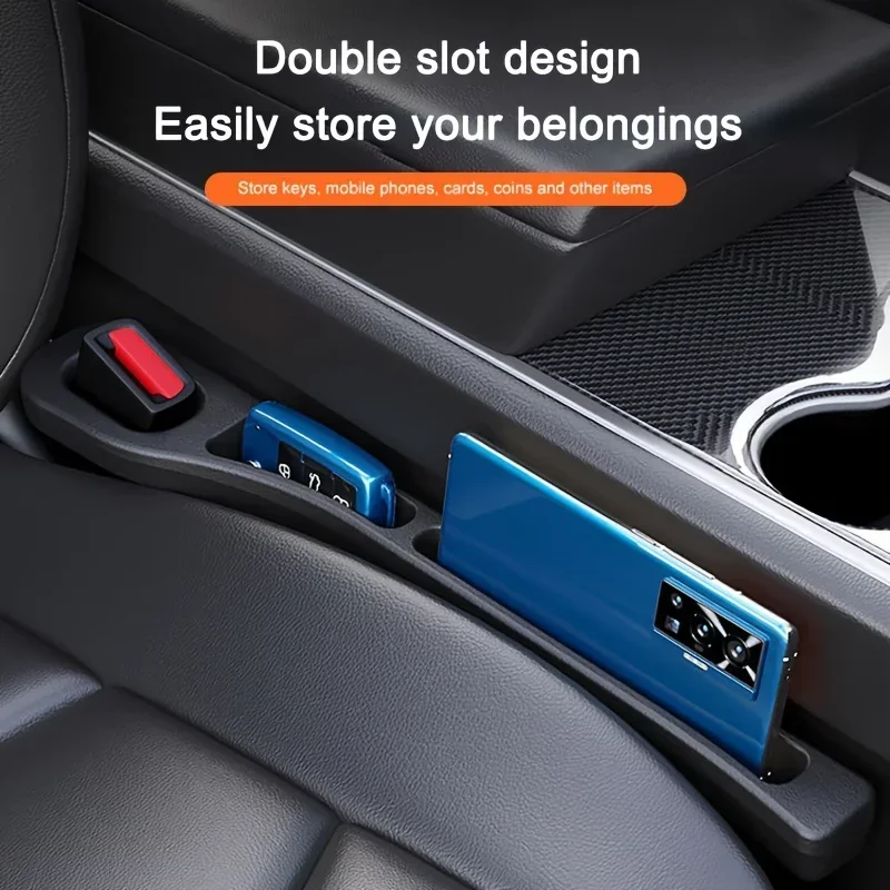 Pair Car Seat Gap Filler, Universal Side Seam Plug, Leak Proof Storage Organizer for Interior