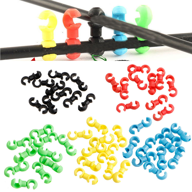 Rotatable MTB Bike Brake Line Clip Durable Cable Clasp Derailleur Shift Clip