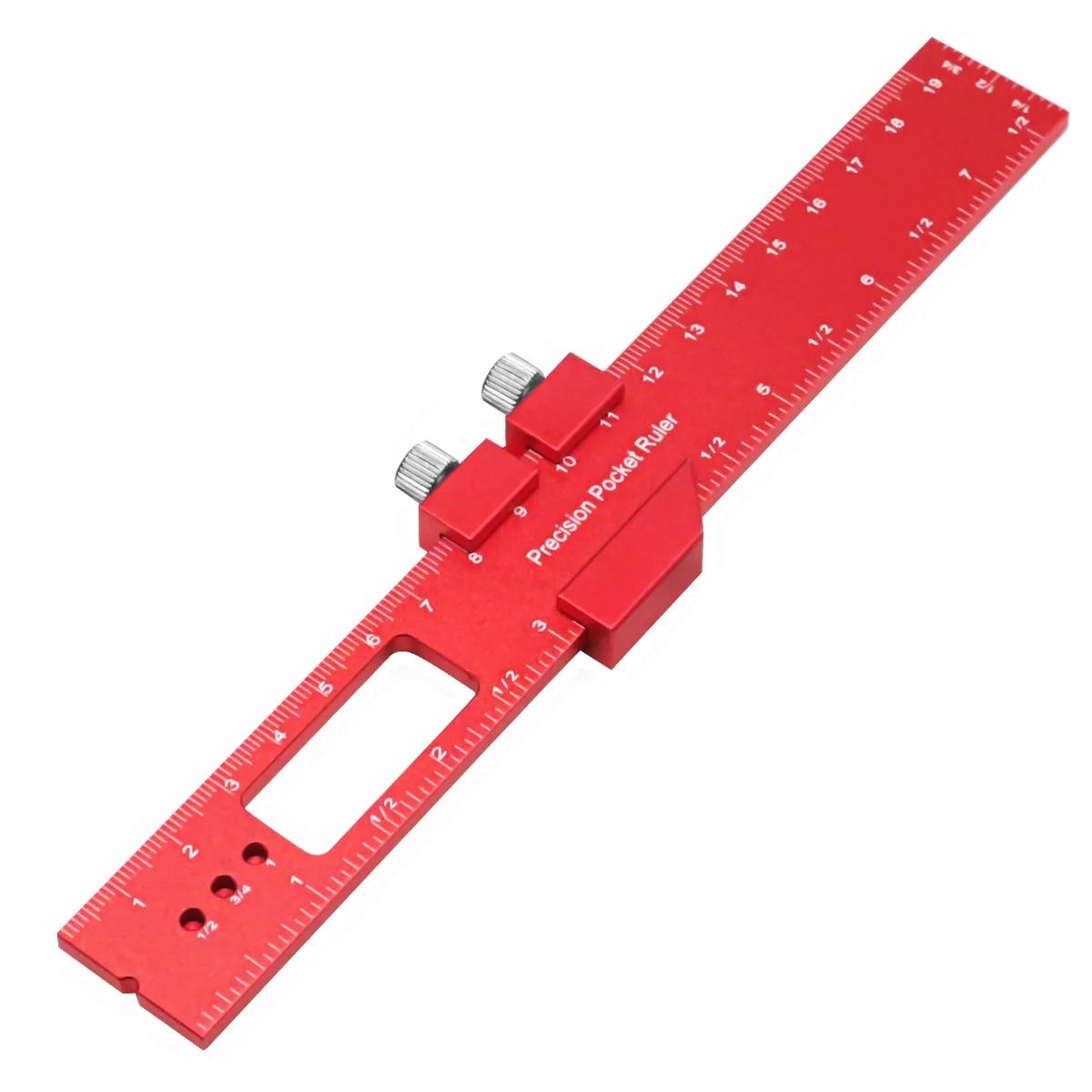 Precision Pocket T Track Scribing Ruler with Slide Stop