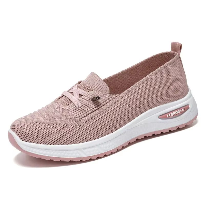 BreezeWalk Women's Breathable Pink Fitness Sneakers