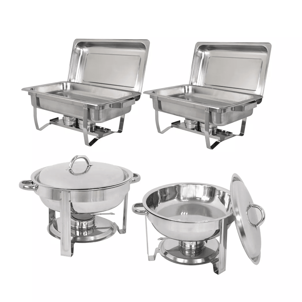Stainless Steel Chafing Dish Set, Buffet Catering Food Warmers, Heavy Duty Chafer Trays for Wedding, Party, Banquet