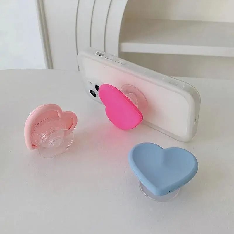 Ins Style Heart Silicone Phone Grip Bracket