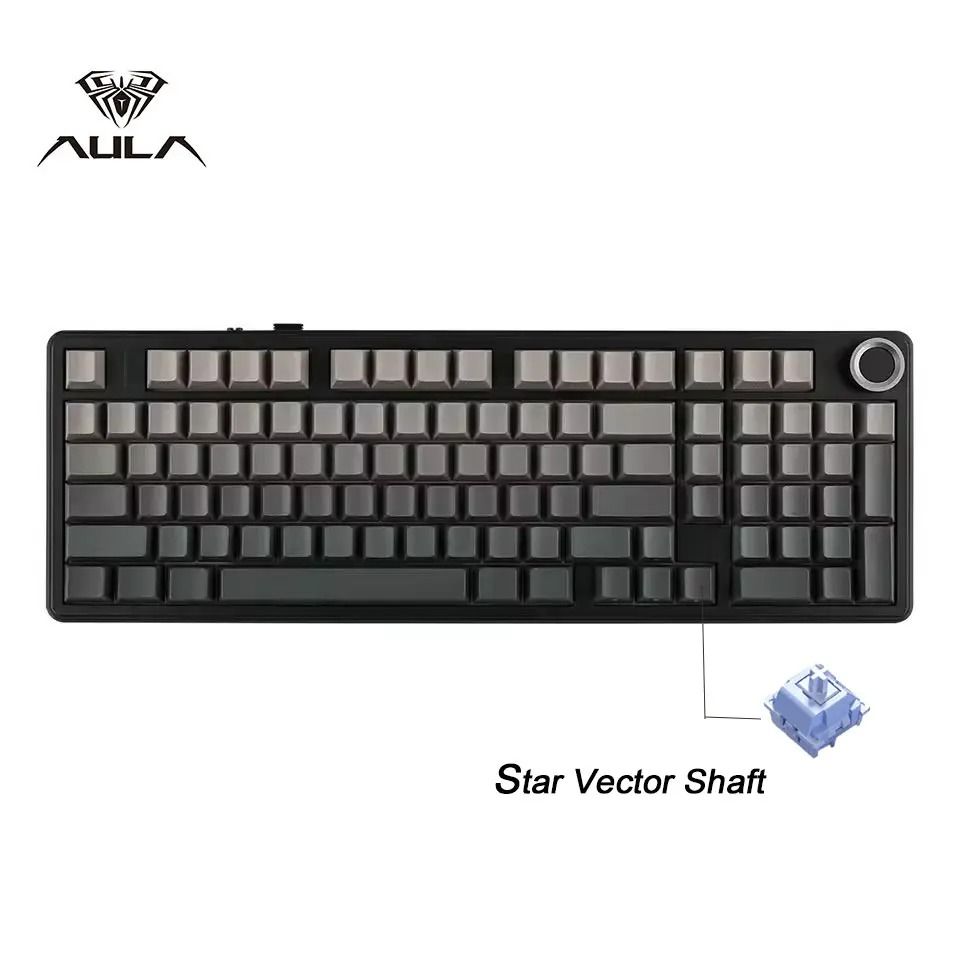 AULA F99PRO Wireless Mechanical Gaming Keyboard with Knob and Hot Swappable Gasket Mount
