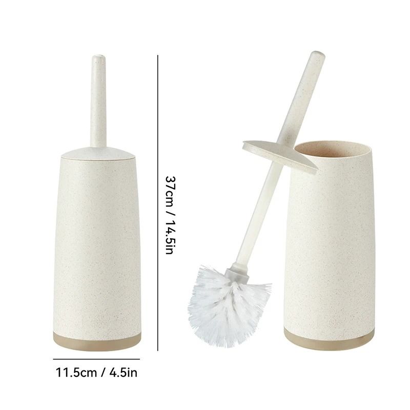 Long Handle Toilet Cleaning Brush with Standing Holder Bathroom Tool