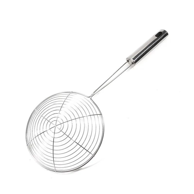 Stainless Steel Wire Mesh Skimmer Spoon Heat Resistant Frying Strainer Scoop