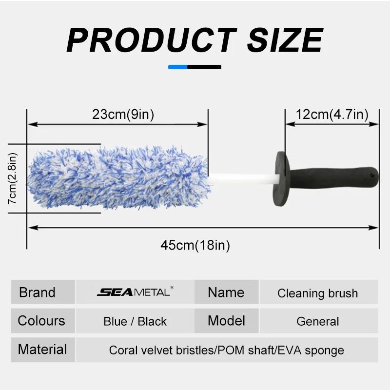 Plush Premium Wheel & Rim Cleaning Brush