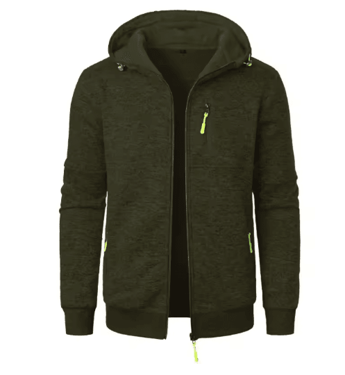 Mens Oversized Zip Up Hoodie Jacket Winter Warm Streetwear Hooded Sweatshirt Coat