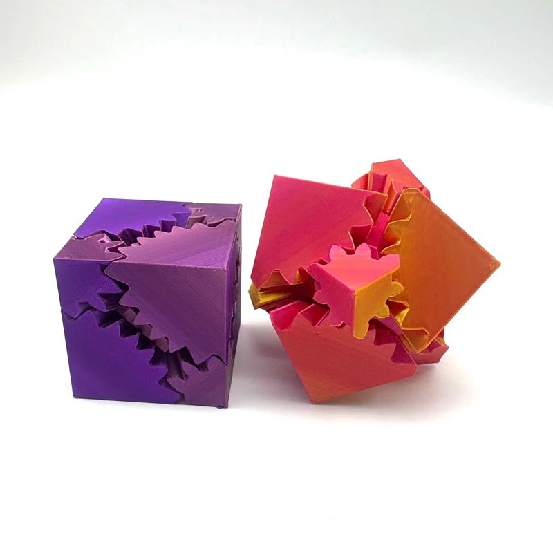 3D Printed Spin Fidget Cube Stress Relief Desk Toy for Focus, Calm & Anxiety Support