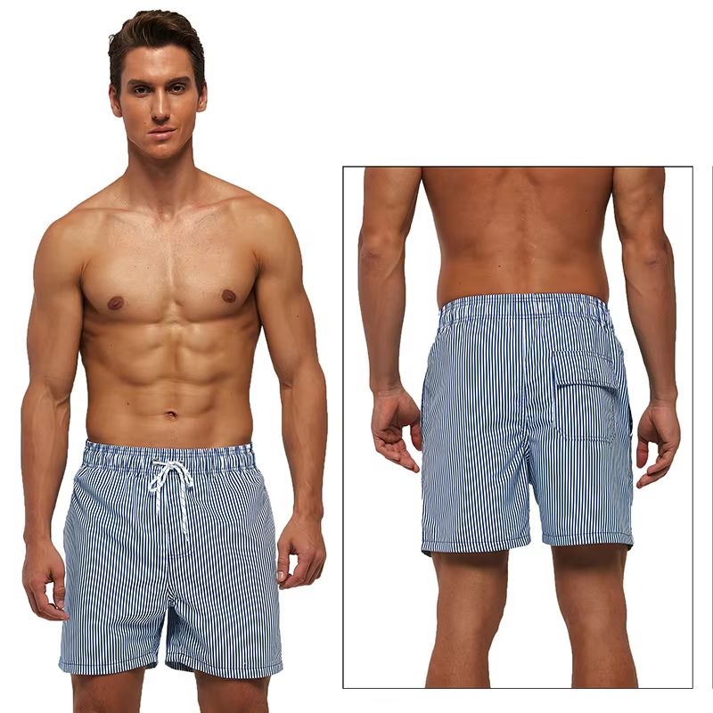 DATIFER Men's Beach Print Swim Shorts – Quick Dry Surf Swim Trunks with Pockets