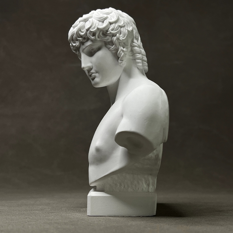 Classical Antinous Bust Sculpture Greek statue decor Aesthetic white bust statue for Home & Office