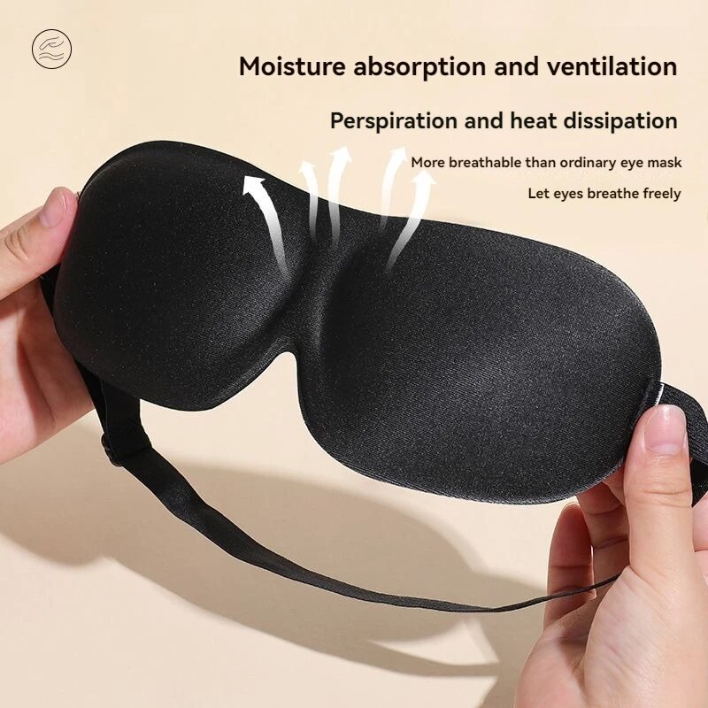 3D Non-Marking Three-Dimensional Eye Mask, Solid Color Sleep Mask Without Nose, Blackout Mask for Students