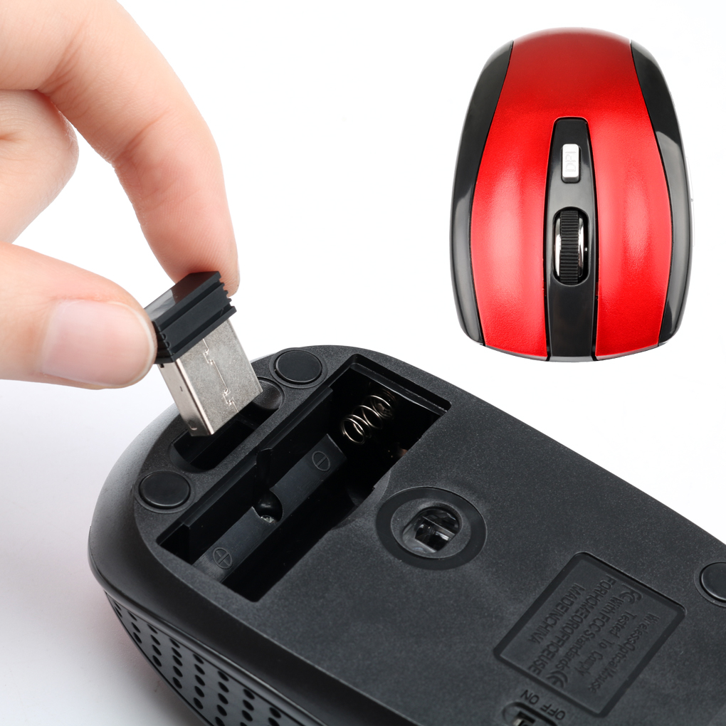 Fast Speed Computer Wireless Optical Mouse, 6 Buttons Gaming Mice, Matte Black for Desktop PC