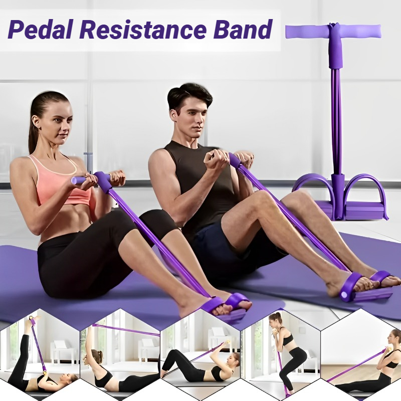 Multi-Functional Pedal Tensioner for Home Fitness Yoga Abdominal Strength and Elastic Band Workouts