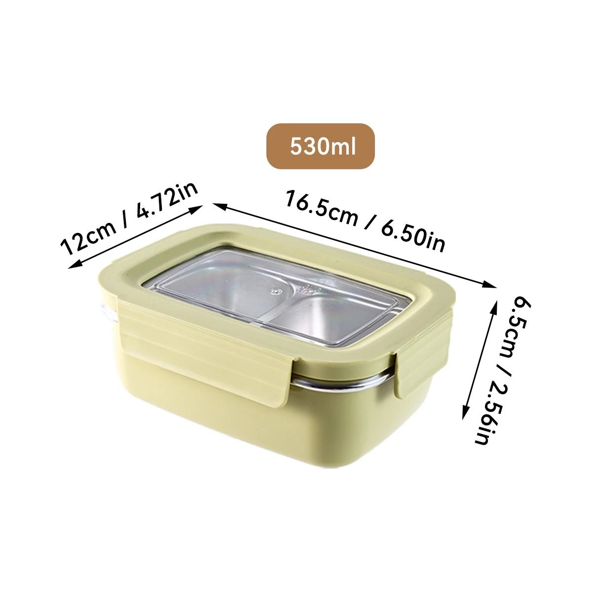 Stainless Steel Lunch Box Leak Proof Divided Microwave Safe Bento Container