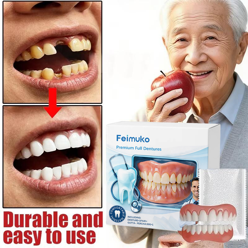 Instant Smile Snap On Dentures Adjustable Fake Teeth Cover for Confident Smiles